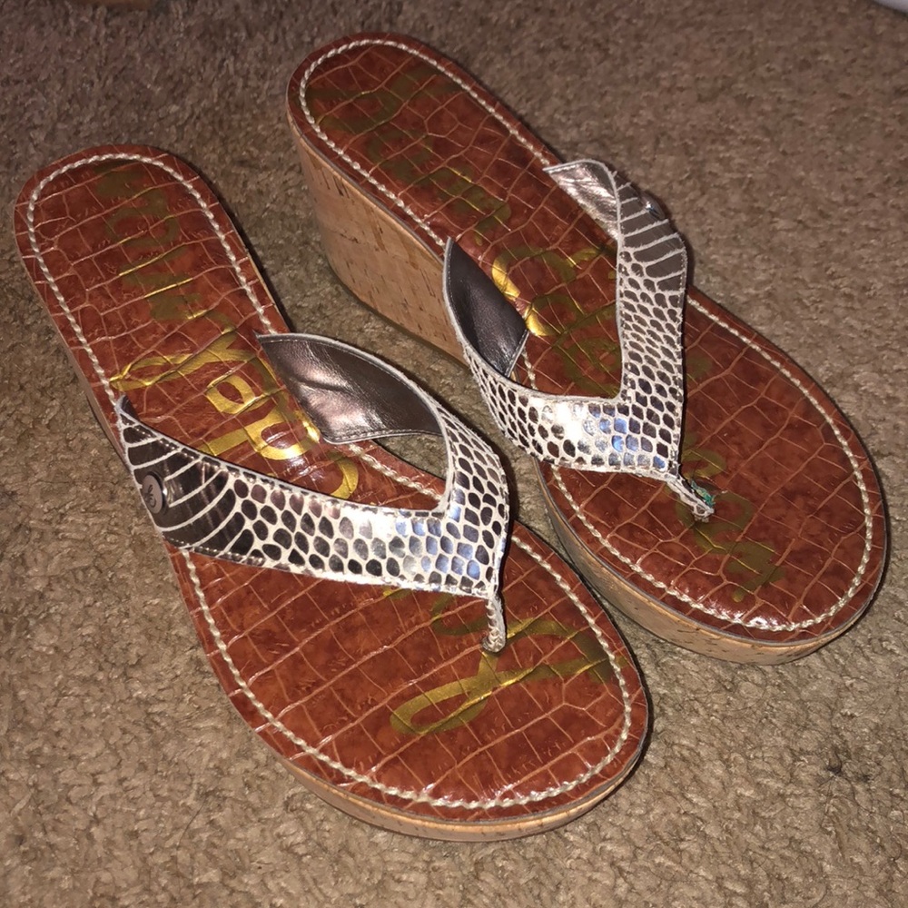 Sam Edelman Silver Platform Sandals - image 1